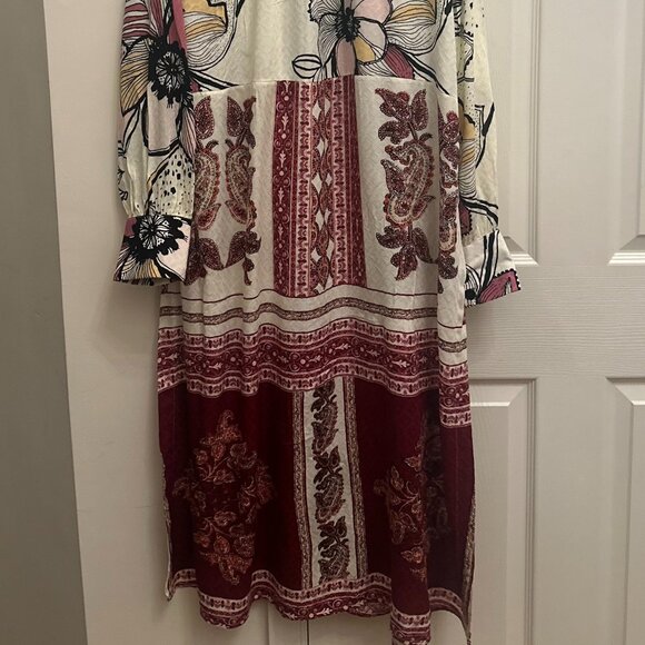 FREE PEOPLE C'est Moi Mixed Print Maxi Top Small  NEW - Picture 6 of 6